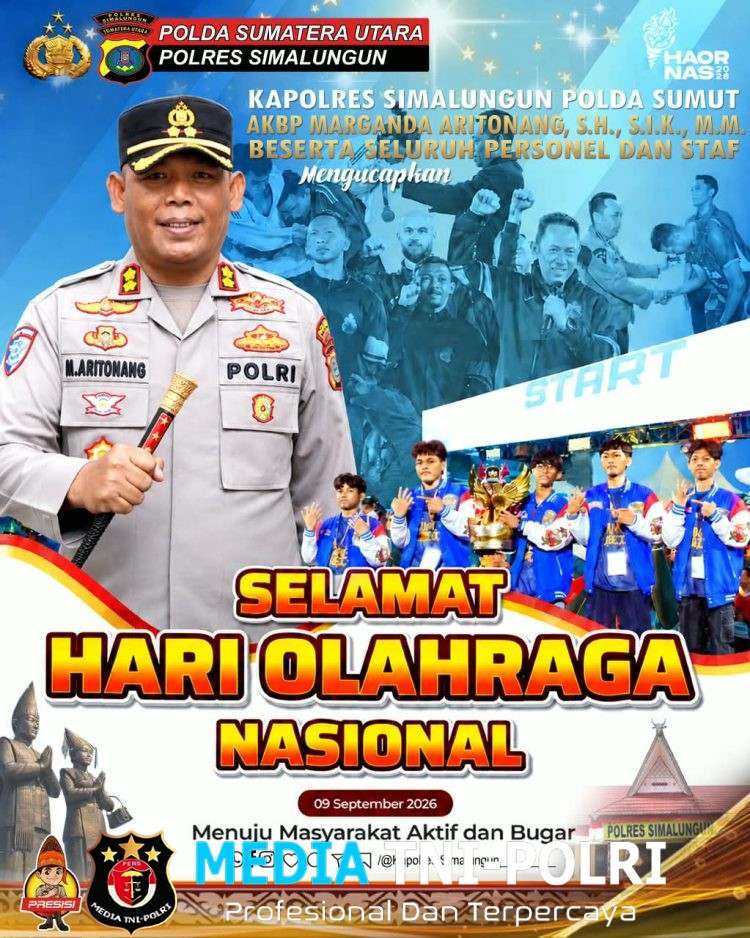 Peringati Haornas 2026, Kapolres Simalungun Ajak Masyarakat Jadikan Olahraga Sebagai Gaya Hidup Menuju Indonesia Sehat dan Tangguh