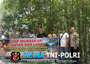 Cegah Karhutla Sejak Dini, Polsek Secanggang Ajak Warga Stop Bakar Sampah