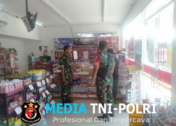 Patroli Pagi Koramil Ngrampal Sasar Titik Vital, BRI hingga SPBU Dipantau