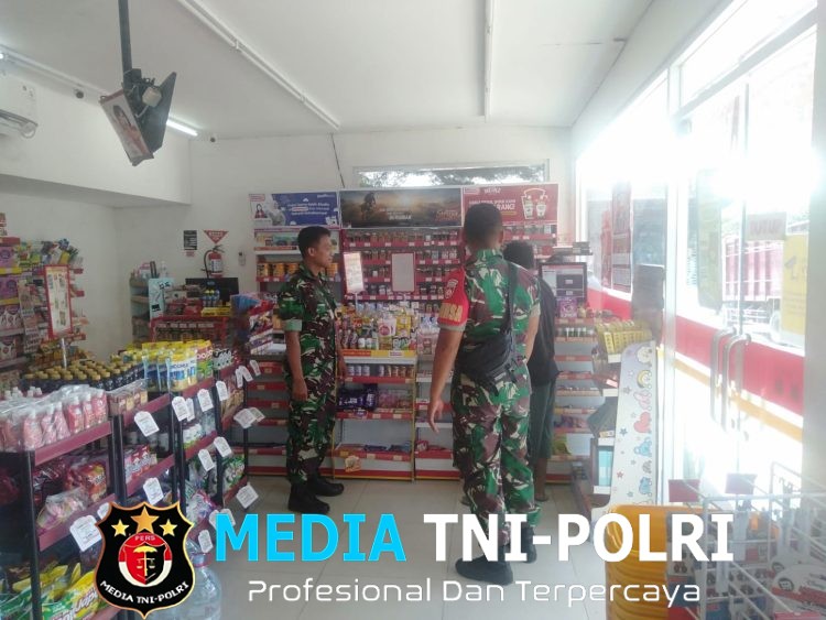 Patroli Pagi Koramil Ngrampal Sasar Titik Vital, BRI hingga SPBU Dipantau