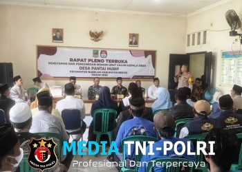 Polsek Babelan Kawal Pengundian Nomor Urut Calon Kades Pantai Hurip, Lima Calon Resmi Ditetapkan