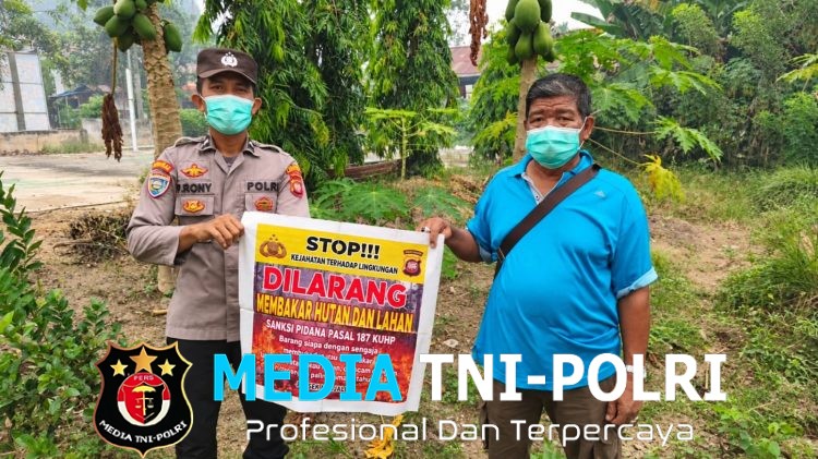 Cegah Karhutla, Polsek Menjalin Edukasi Warga untuk Tidak Bakar Lahan