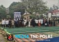 Ikhtiar Bersama di Tengah Kemarau, Anggota Polsek Mandor dan Koramil Serta Warga Mandor Gelar Sholat Istisqa