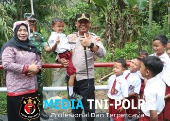 Wujud Nyata Kepedulian Polri, Polres Simalungun Resmikan Jembatan Kolam Merah Putih di Naga Dolok