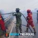 Babinsa Koramil Indralaya Bersama Tim Gabungan dan Personel Batalyon TP 949/DR Padamkan Karhutla di Sungai Rambutan