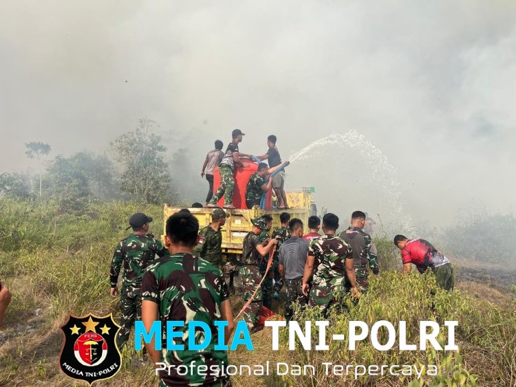 Cepat Tanggap, Satgas Yonif 147/KGJ Padamkan Karhutla di Distrik Meyado
