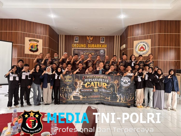 SPN Polda Lampung dan UKM Catur Unila Perkuat Silaturahmi Lewat Pertandingan Persahabatan