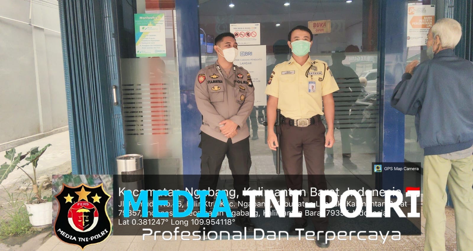 Kabut Asap Tak Halangi Patroli Polisi, Satpam Bank di Ngabang Diingatkan Tetap Waspada