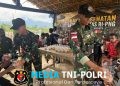Pererat Kebersamaan, Satgas Yonif 645/GTY Gelar Ibadah Minggu dan Perlombaan Bersama Anak-Anak di Kobakma