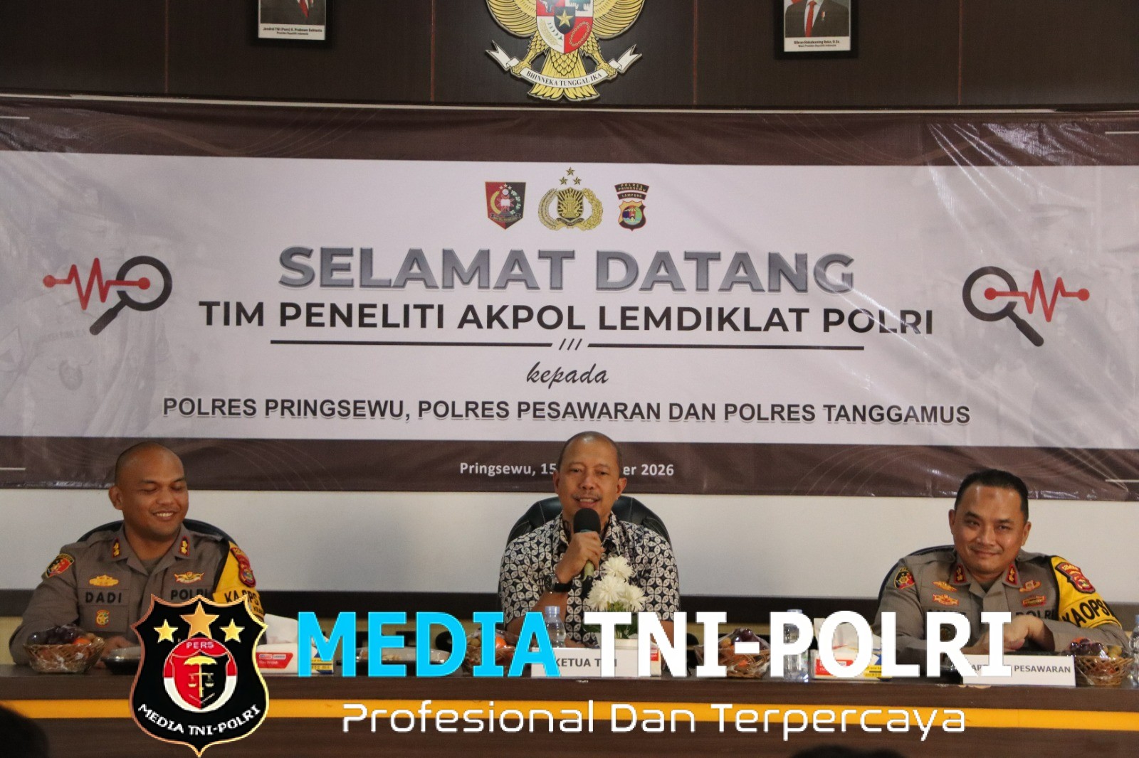 Matangkan Kualitas Perwira, Tim Akpol Sambangi Polres Pringsewu Evaluasi Kurikulum Taruna