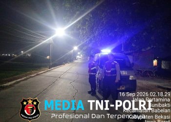 Sinergi TNI-Polri, Polsek Serang Baru Gelar Patroli Preventif Cegah Gangguan Kamtibmas