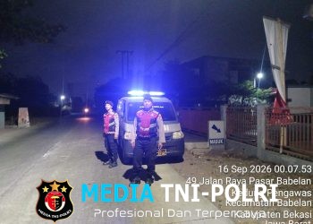 Polsek Babelan Patroli Dini Hari, Antisipasi 3C dan Kejahatan Jalanan
