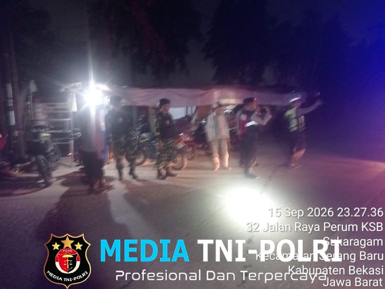 Sinergi TNI-Polri, Polsek Serang Baru Gelar Patroli Preventif Cegah Gangguan Kamtibmas