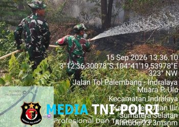 Gerak Cepat TNI, Polri, BPBD dan Manggala Agni Tangani Karhutla di Tanjung Seteko