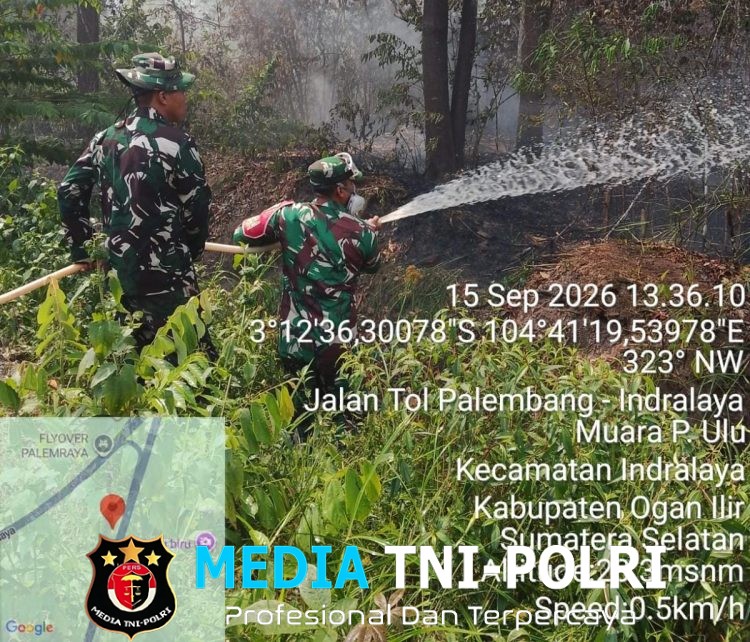 Gerak Cepat TNI, Polri, BPBD dan Manggala Agni Tangani Karhutla di Tanjung Seteko