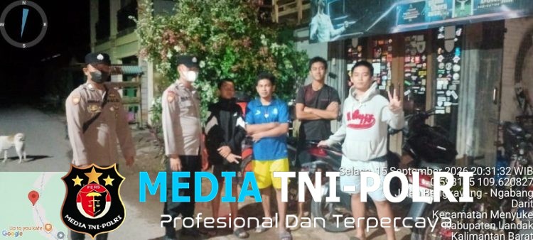 Jaga Kamtibmas Samapta Polsek Menyuke Laksanakan Patroli Malam Hari