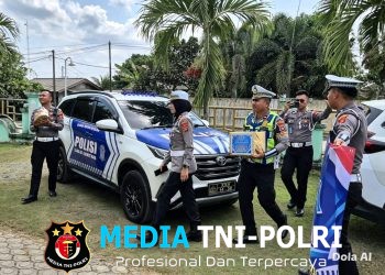 Sambut HUT Lalu Lintas Bhayangkara ke-71, Sat Lantas Polres Mesuji Gelar Bakti Sosial Berbagi Sembako dan Anjangsana Kepada Purnawirawan Polri