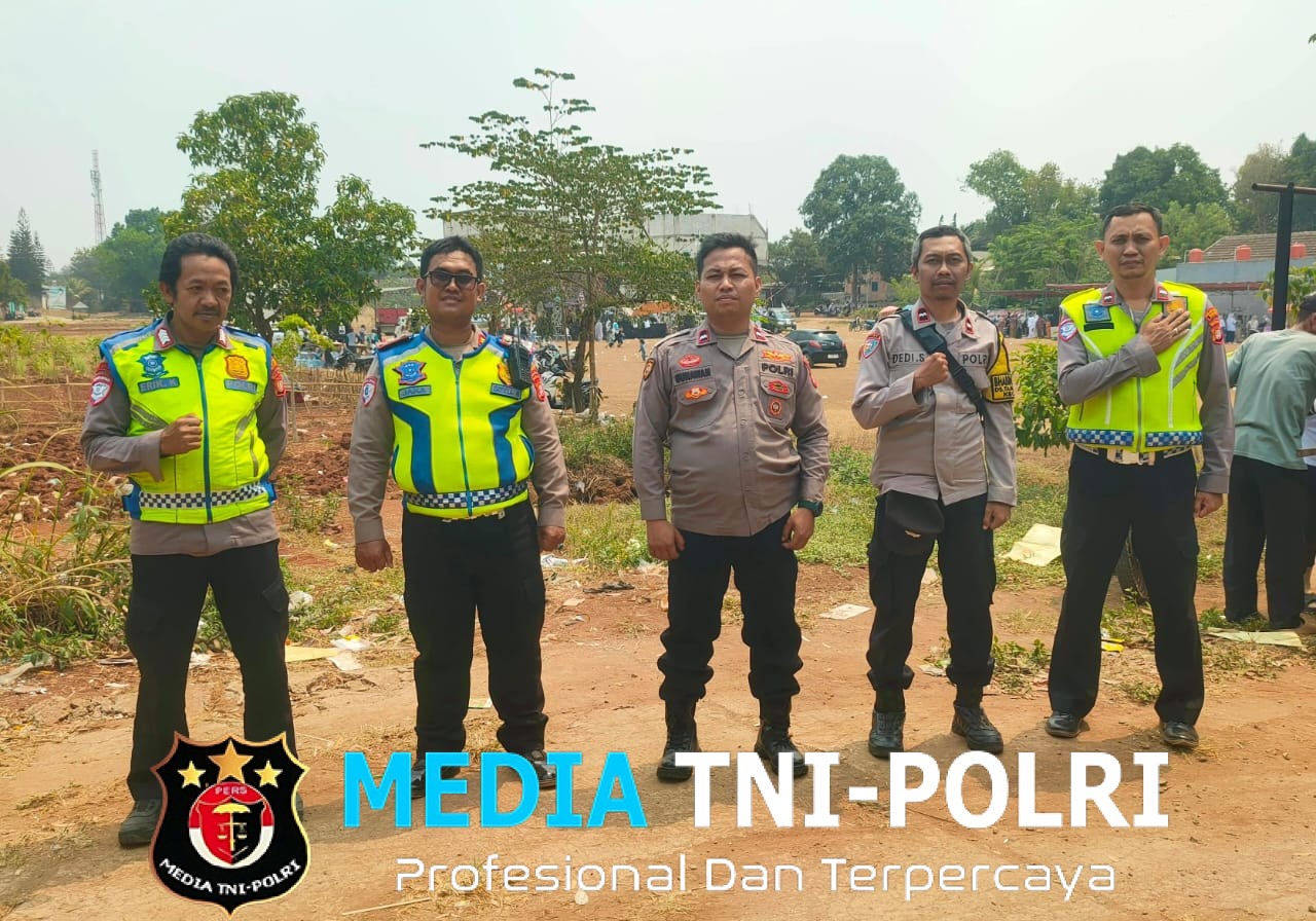Polsek Setu Kawal Kampanye Calon Kades Nomor Urut 03 Kamaludin