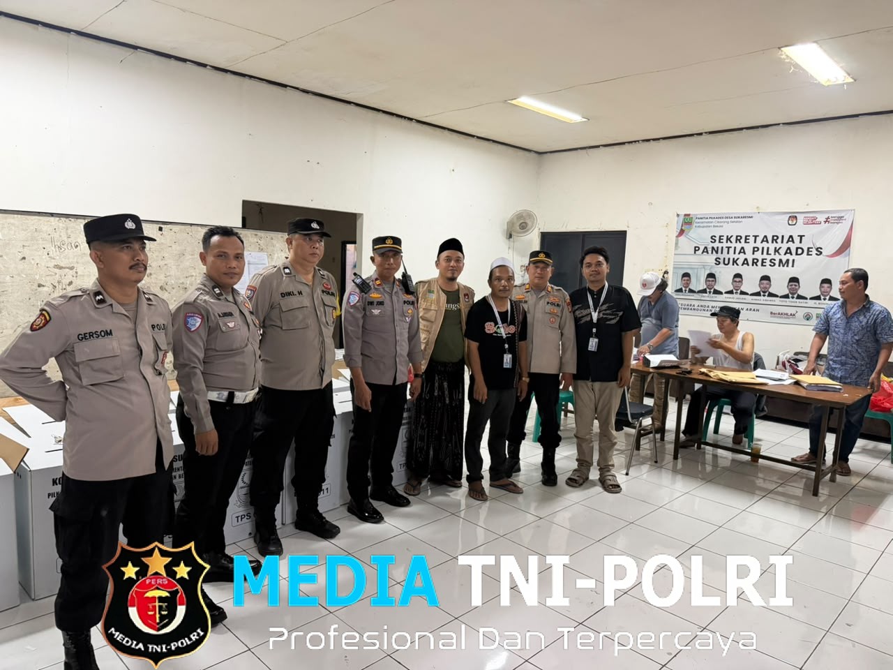 Polsek Cikarang Selatan Gelar Patroli Biru dan Cek Sekretariat Pilkades