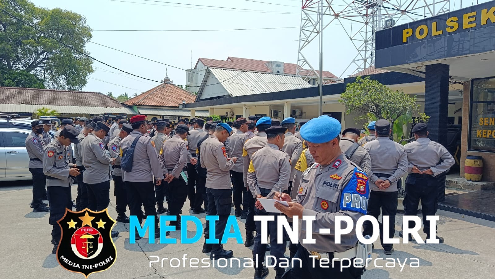 287 Personel Disiapkan, Polsek Cikarang Utara Gelar Apel Pergeseran Pasukan Pengamanan Pilkades 2026
