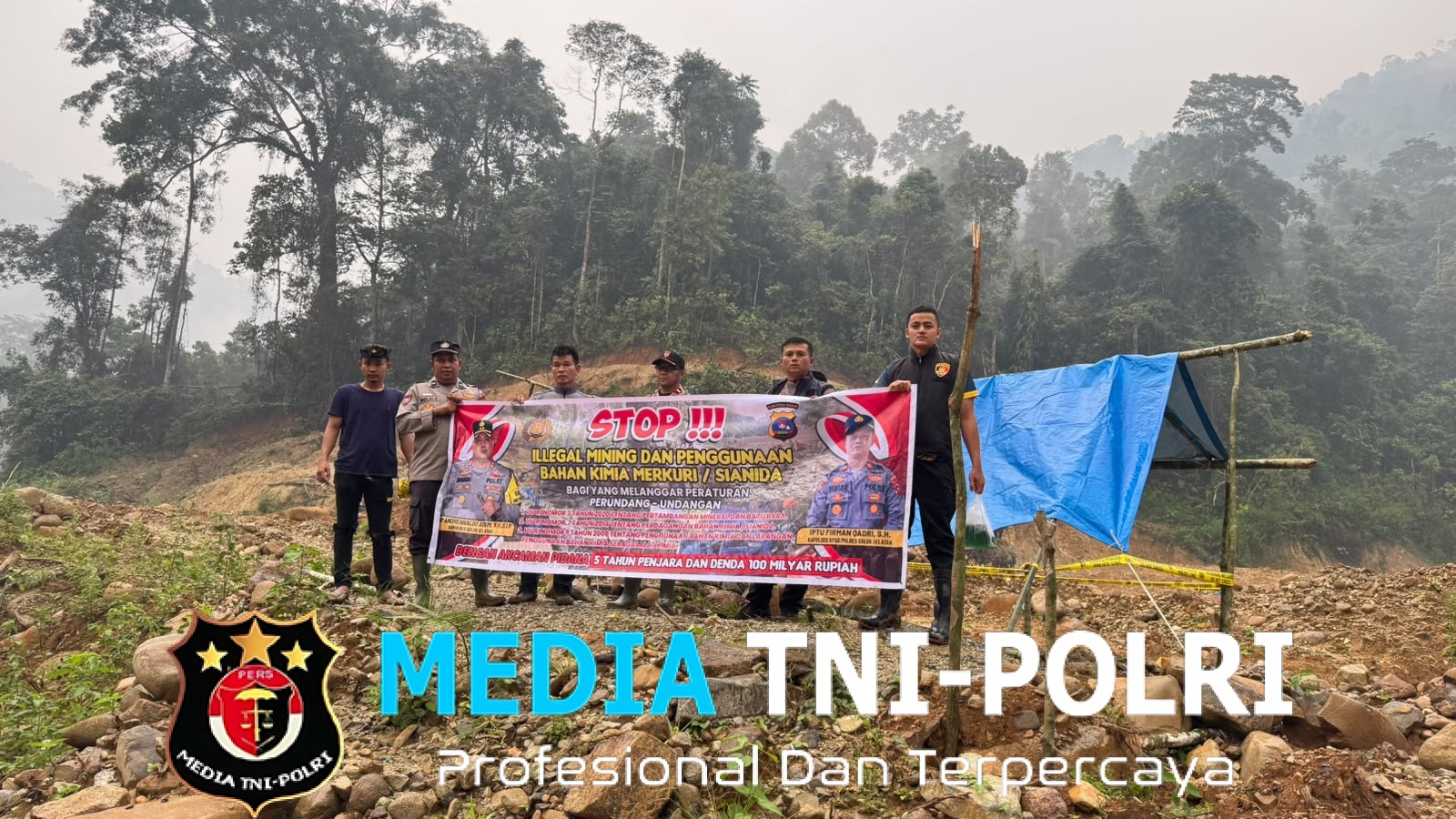 Polsek KPGD Bergerak ke Lokasi Viral Dugaan PETI, Fasilitas Tambang yang Ditinggalkan Ditindak