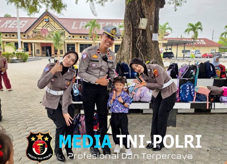 Polisi Sahabat Anak, Satlantas Polres Lampung Tengah Sambut Hangat Murid TK Pembina Gunung Sugih