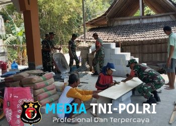 Bahu Membahu Bangun Masjid Al Ikhlas, TNI dan Warga Gesi Hidupkan Lagi Semangat Gotong Royong