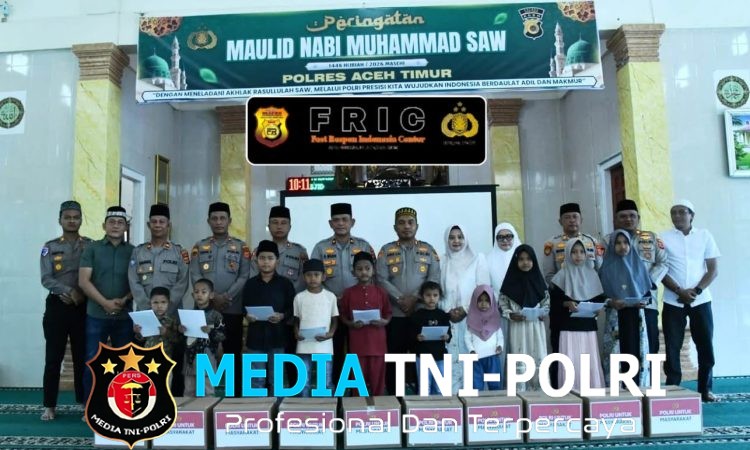 Peringati Maulid Nabi, Kapolres Aceh Timur Santuni Anak Yatim, Tekankan Teladan Akhlak Rasulullah