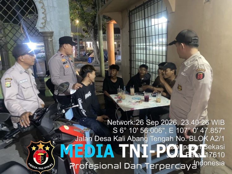 Patroli Malam Polsek Babelan Cegah Tawuran dan Kejahatan Jalanan