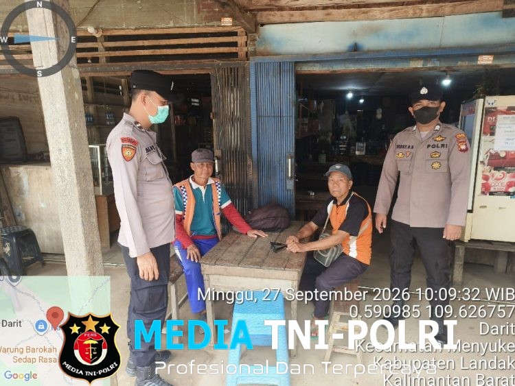 Tingkatkan Kewaspadaan, Pesan Samapta Polsek Menyuke Kepada Warga Saat Patroli Siang