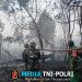 Kodim 0402/OKI Bersama Tim Gabungan Tangani Karhutla di Kelurahan Timbangan