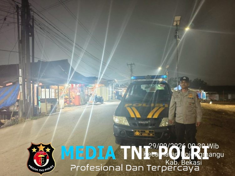 Patroli Biru Polsek Bojongmangu Antisipasi 3C dan Kejahatan Jalanan