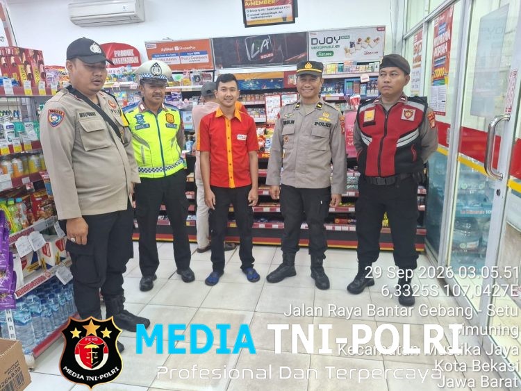 Patroli Biru Polsek Setu Sisir Permukiman hingga Sentra Ekonomi, Antisipasi 3C dan Tawuran