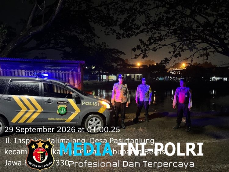 Polsek Cikarang Pusat Gelar Patroli KRYD, Antisipasi 3C dan Kejahatan Jalanan