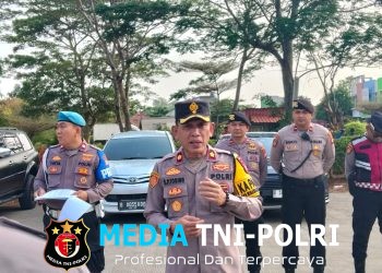 Polsek Tambun Selatan Gelar Apel Pelayanan dan Pengamanan Keberangkatan Massa KBPBI Menuju Jakarta
