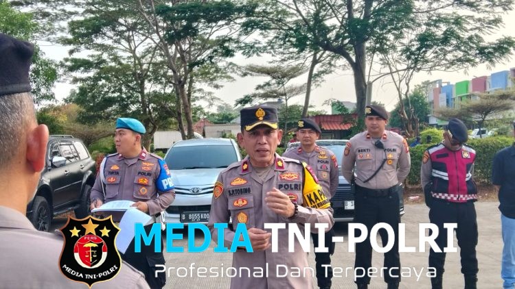 Polsek Tambun Selatan Gelar Apel Pelayanan dan Pengamanan Keberangkatan Massa KBPBI Menuju Jakarta