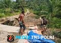 Kodim 0212/TS Jembatan Simadihon Dibangun, Akses Warga di Dolok Sigompulon Segera Lebih Mudah