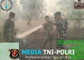 Koramil 07/Indralaya Bersama Yonif TP 949/DR Padamkan Karhutla di Pulau Semambu
