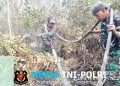 Babinsa dan Tim Gabungan Bergerak Cepat Tangani Karhutla di Pulu Beruang