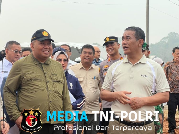 Polres Metro Bekasi Amankan Kunjungan Kerja Menteri Pertanian di Lahan Ketahanan Pangan Garuda Yaksa