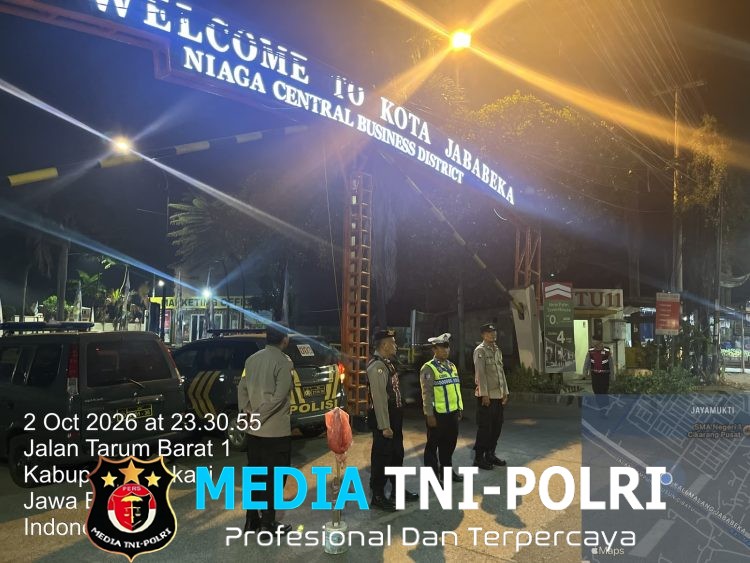 Polsek Cikarang Pusat Intensifkan Patroli Mobile Harkamtibmas di Kawasan Jababeka