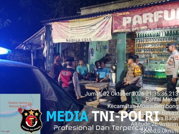 Polsek Muaragembong Intensifkan Patroli Biru KRYD Antisipasi 3C dan Tawuran