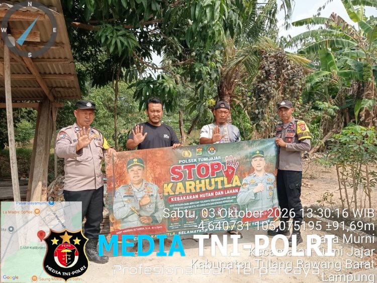 Cegah Kebakaran Hutan dan lahan Polsek Tumijajar Rutin Melaksanakan Sosialisasi Untuk Meningkatkan Kesadaran Masyarakat