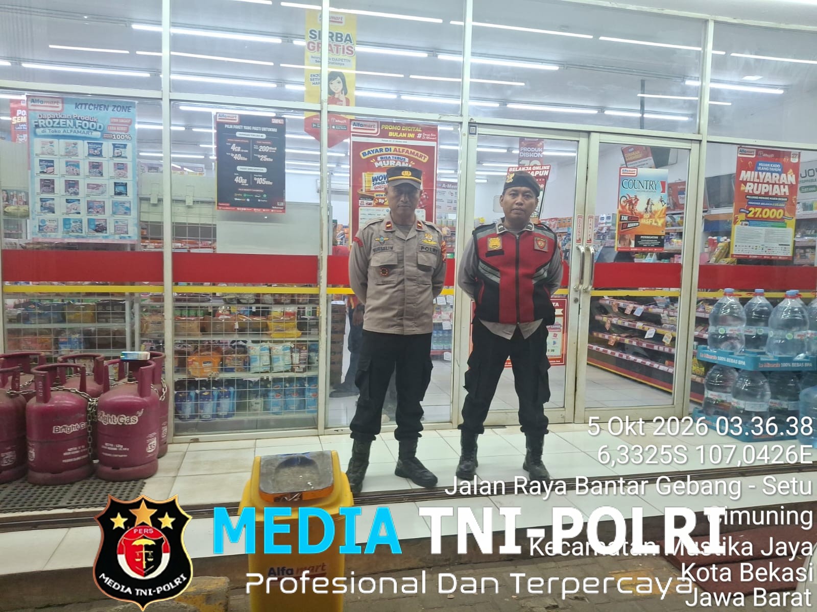 Polsek Setu Gelar Patroli Biru Mobile, Jaga Kondusivitas Wilayah pada Jam Rawan
