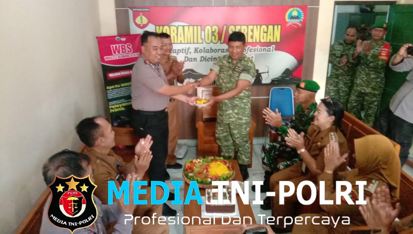 Sinergi Untuk Negeri, Kapolsek & Camat Serengan Beri Ucapan HUT TNI ke-81 ke Koramil 03/Serengan