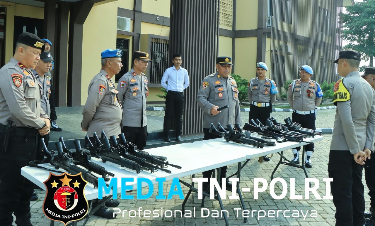 Polres Tulang Bawang Barat Gelar Pemeriksaan Berkala Senjata Api Dinas Personel