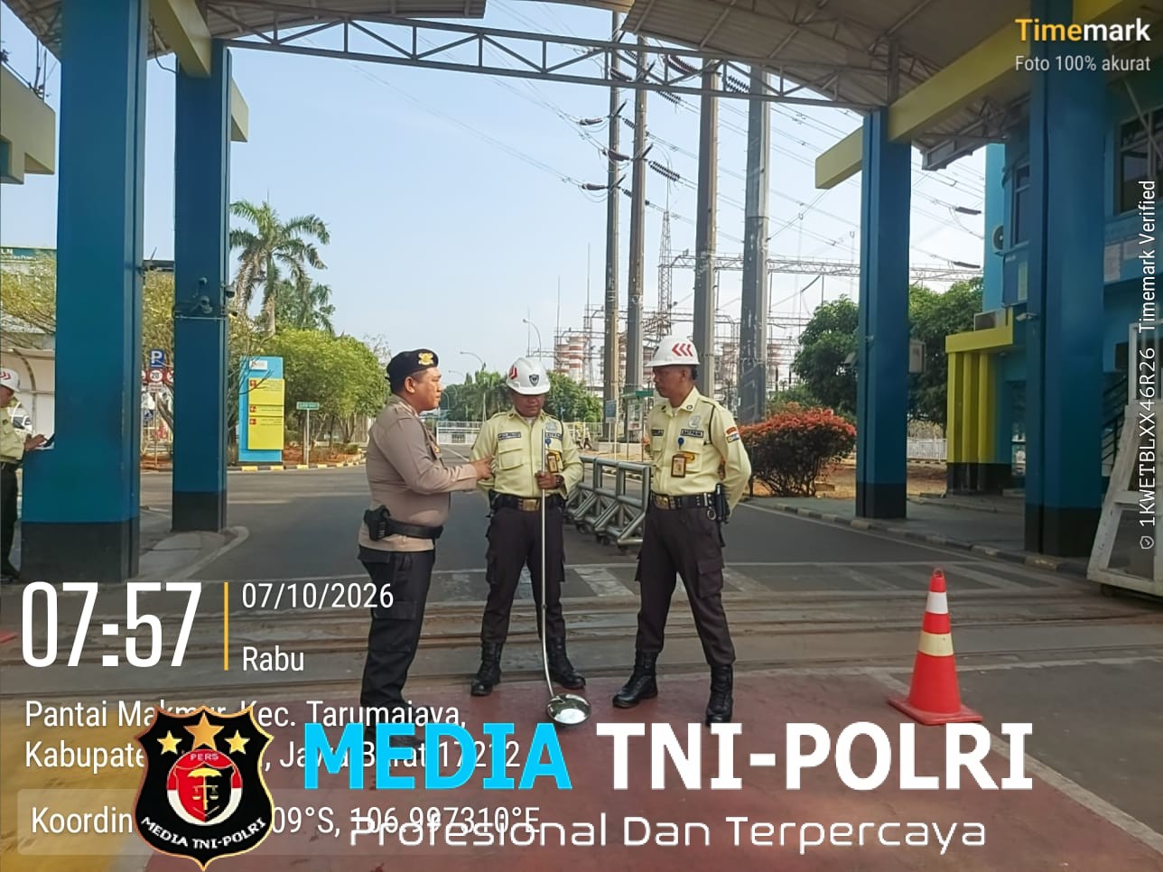Sat Pamobvit Polres Metro Bekasi Amankan Objek Vital Nasional PLTGU Muara Tawar