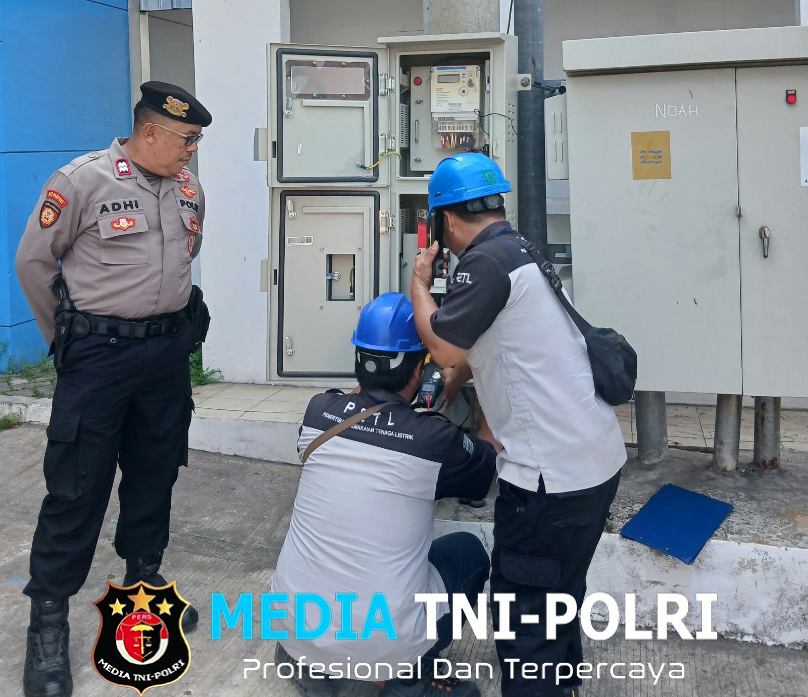 Sat Pamobvit Polres Metro Bekasi Amankan Kegiatan P2TL PLN ULP Lemah Abang