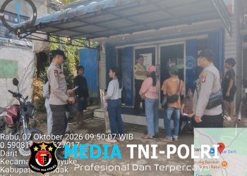 Laksanakan Patroli Siang Samapta Polsek Menyuke  Berikan Imbauan Kamtibmas Kepada Warga