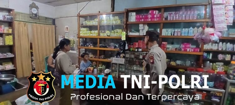 Tak Beri Celah Pelaku Kejahatan, Polisi Sisir Pertokoan Saat Malam Hari